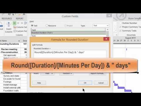 How To Round Task Durations in Microsoft Project
