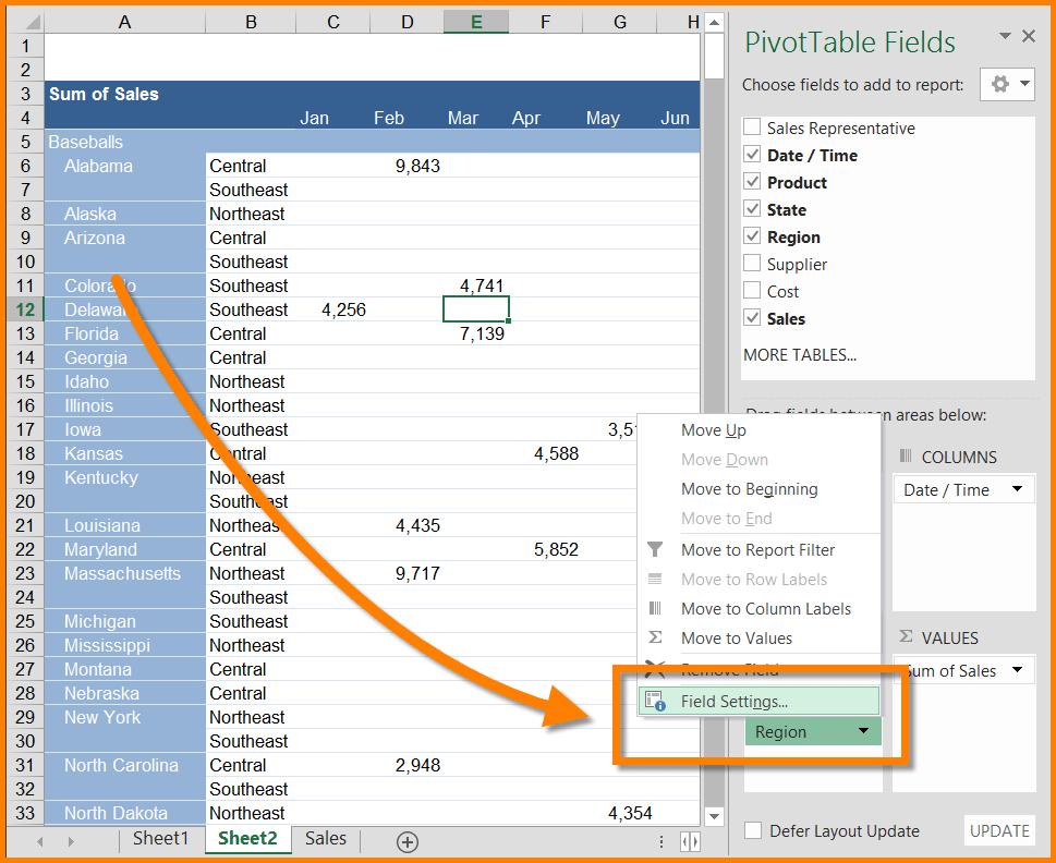 How To Adjust Pivot Table Layout