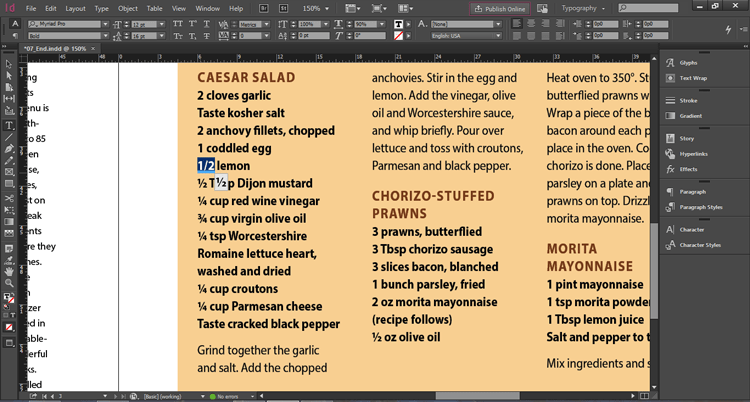 Use the Glyphs panel to insert glyphs and special characters in Adobe  InDesign