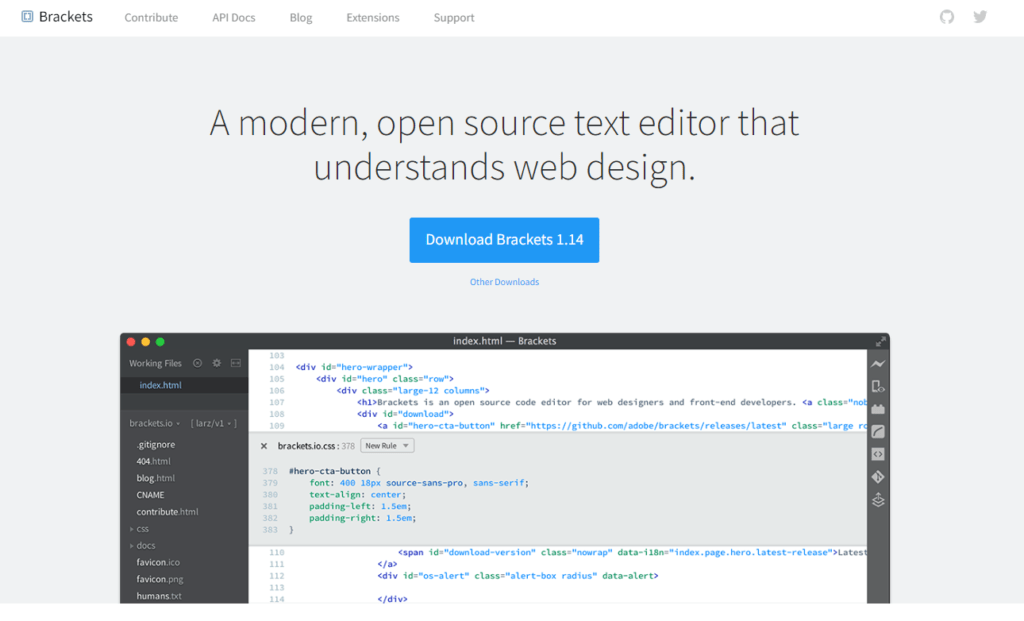 brackets text editor