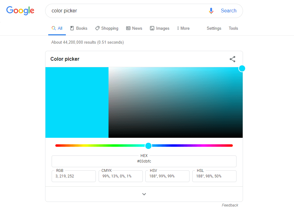 google color picker