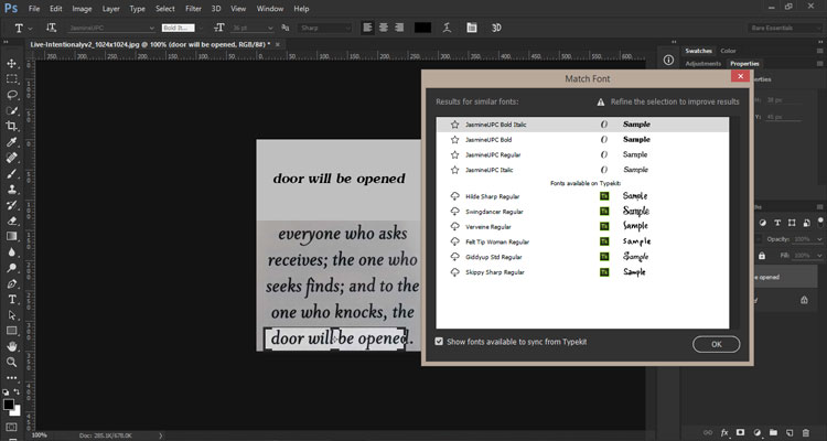 Font Matching: New to Photoshop 2015.5 - SkillForge