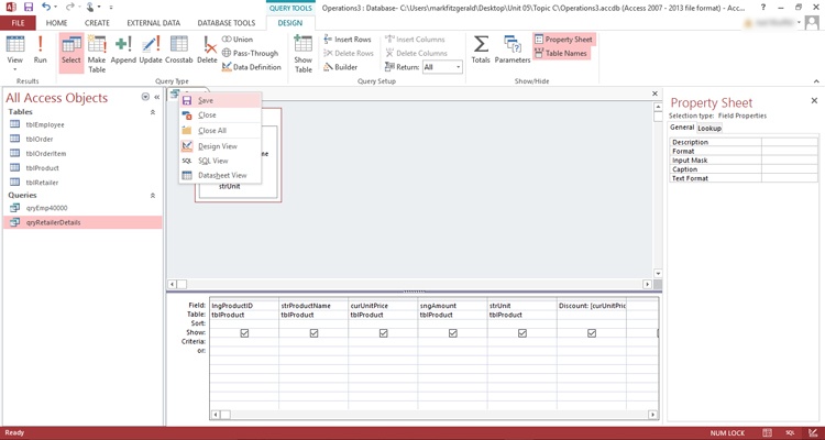 psequel save query