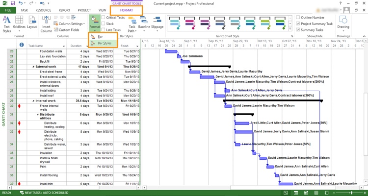 print gantt chart ms project