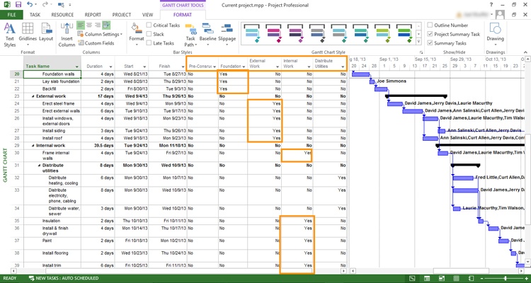 Microsoft Project: Formatting a Gantt Chart for Summary Task - SkillForge