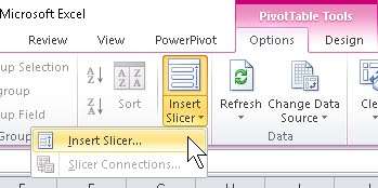 excel how to add slicer to filter by time