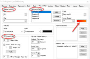 gauge settings