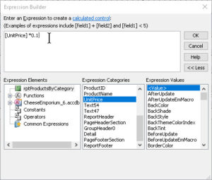 Calculated Expression builder