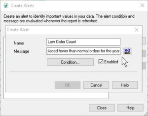 Create Report Alerts