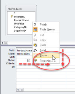 Subquery zoom box