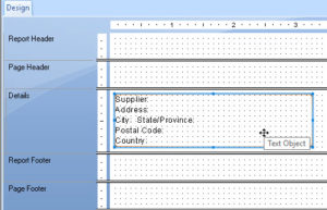 Text object for fields