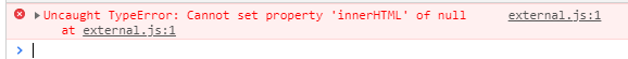javascript error