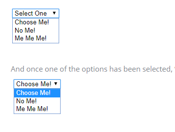 dropdown placeholder select