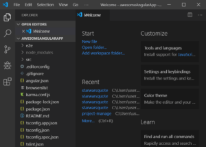 How To Open An Angular Application Inside Of Visual Studio Code 